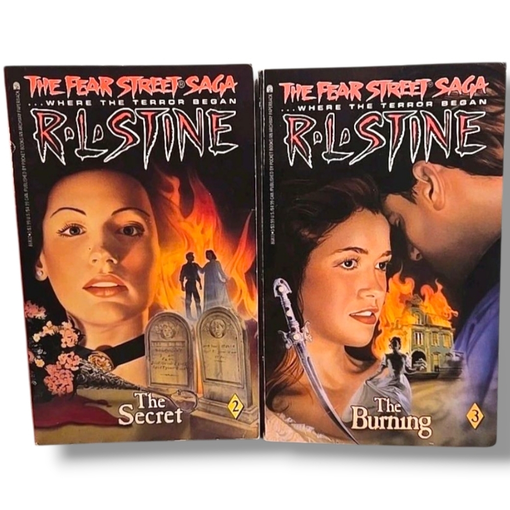 R.L. Stine Fear Street Saga The Secret + The Burning First Edition Lot Paperback